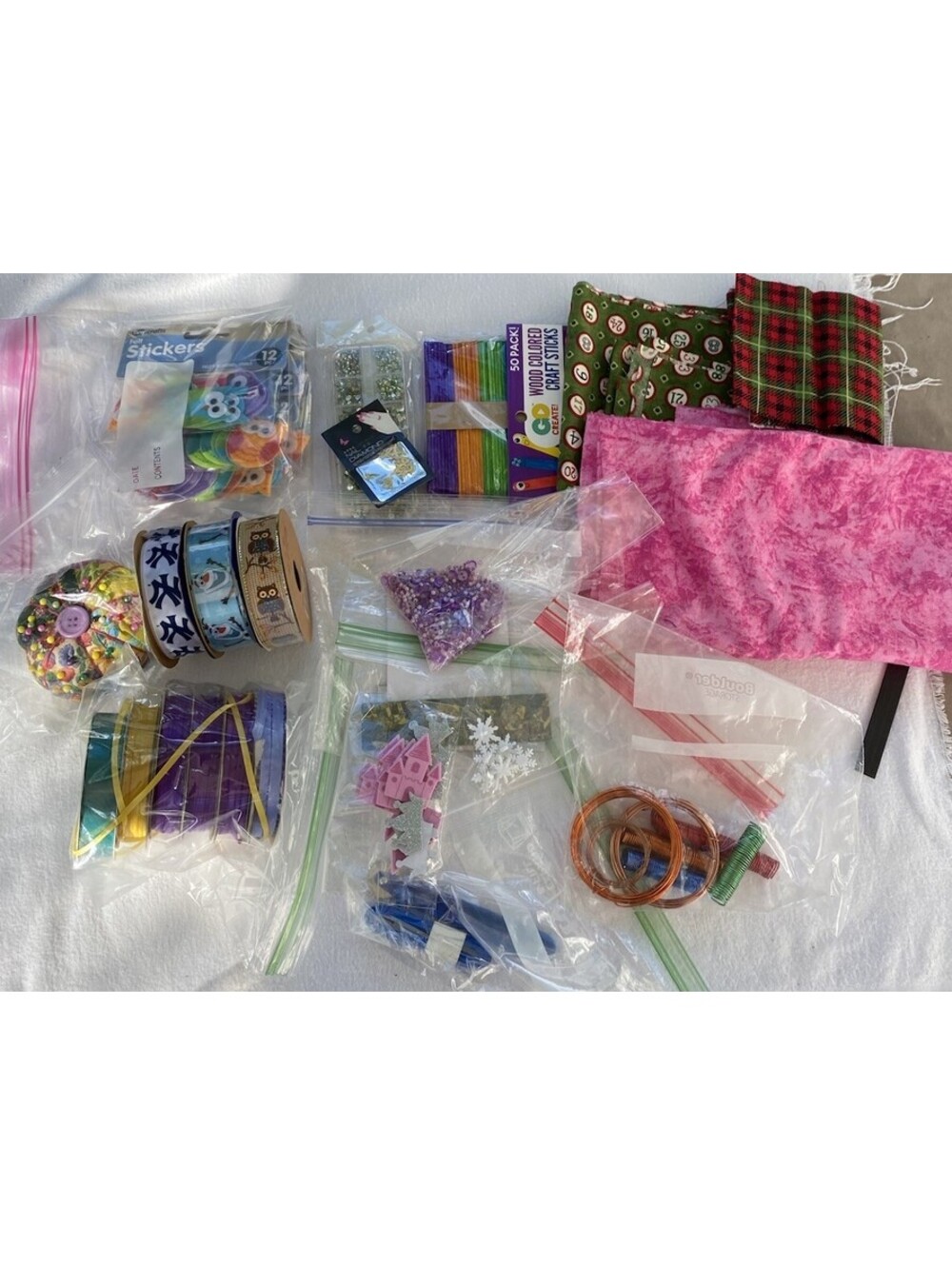 Lot of Mixed Craft Supplies Assorted Miscellaneous Crafting Items